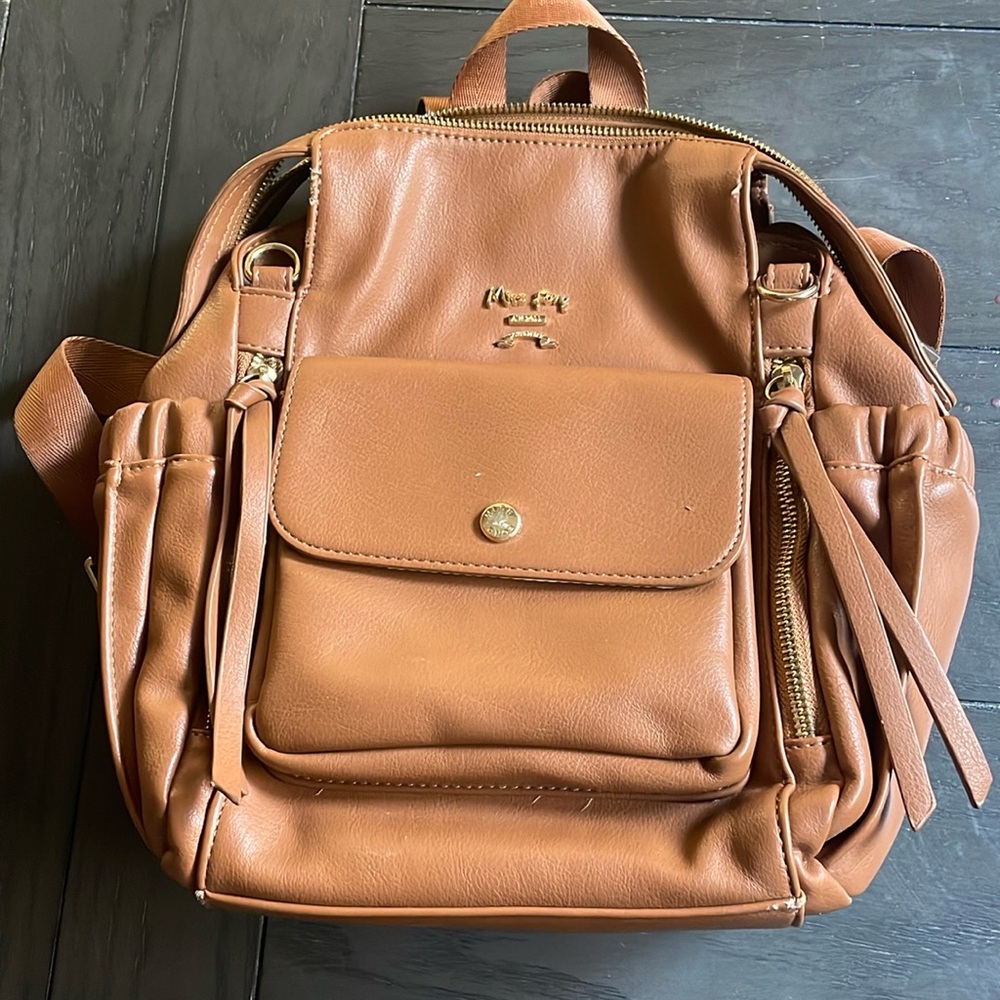 Miss Fong backpack tan diaper bag